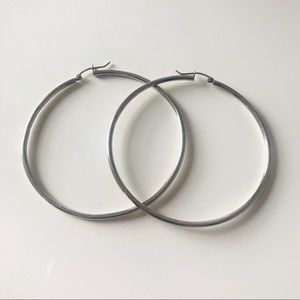 Sterling silver hoops